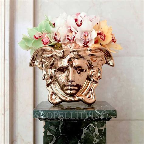 versace vase medusa gold|Versace la medusa vase.